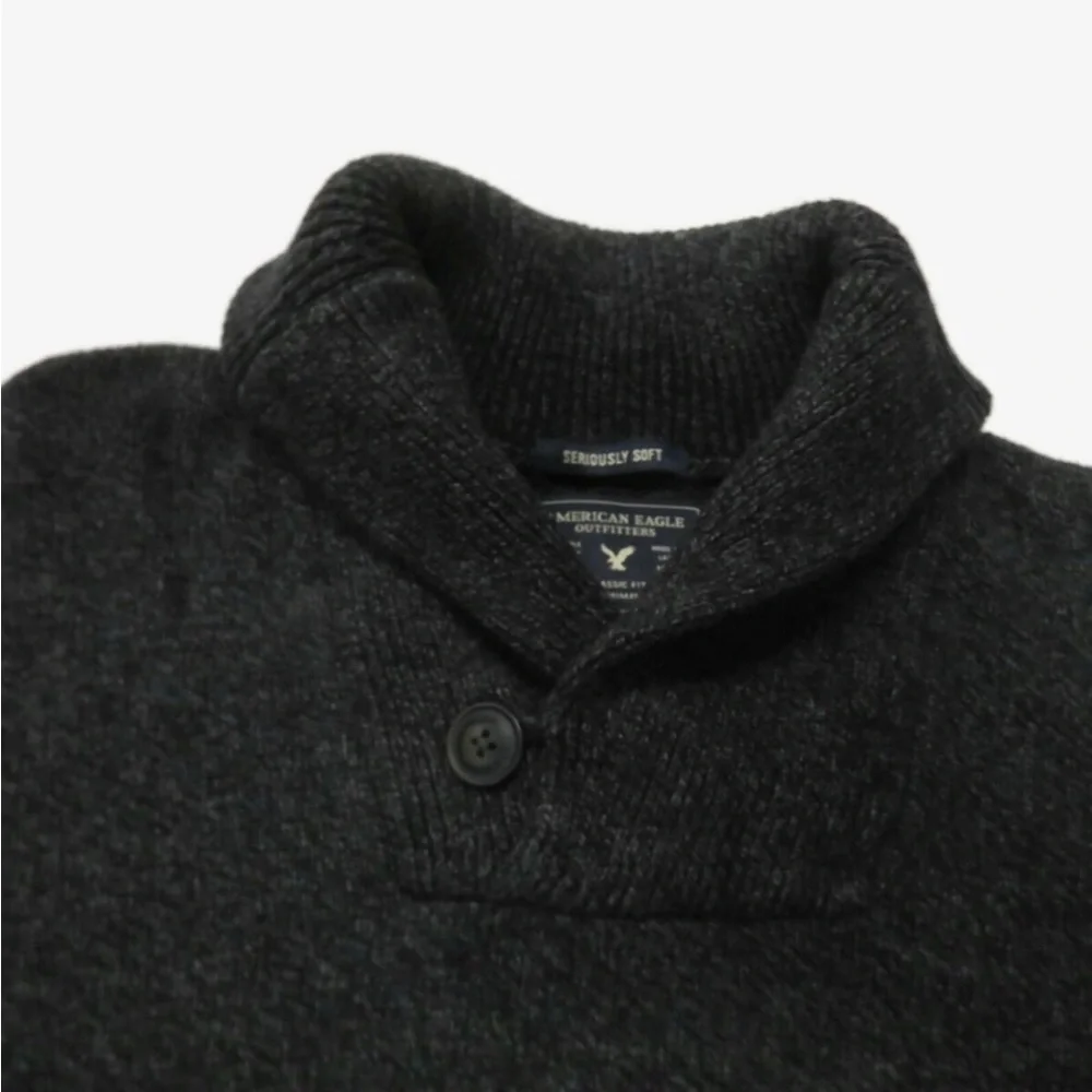 NEW!🔘American Eagle Seriously Soft Pullover Wool Blend Sweater Shawl Neck